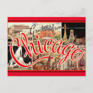 Chicago Vintage Travel Postcard