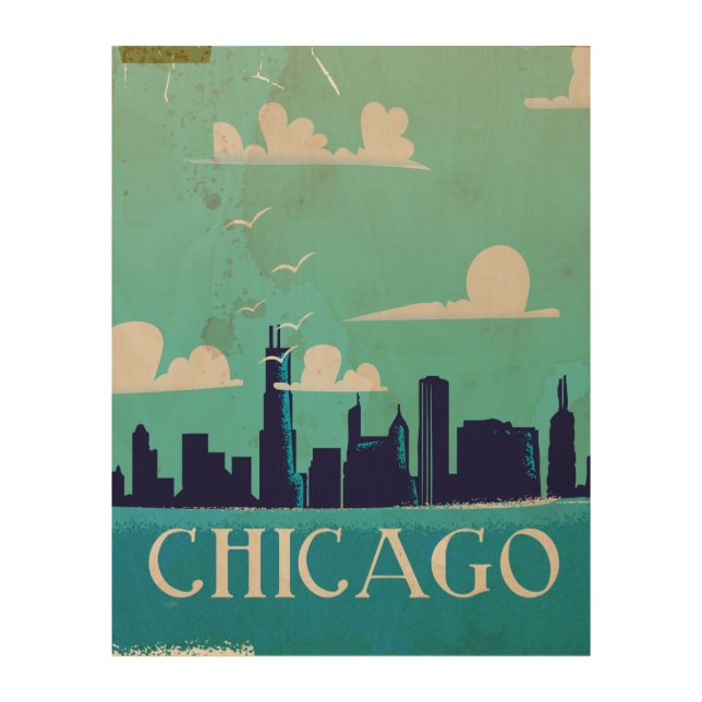 Chicago vintage travel poster (Front)