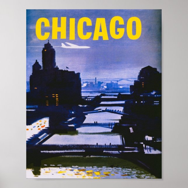 Chicago Vintage Travel Poster (Front)