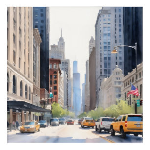 Chicago watercolor art