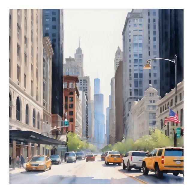 Chicago watercolor art (Front)