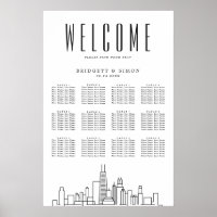 Chicago Wedding | 12 Table Seating Chart 