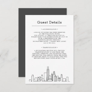 Chicago Wedding Guest Info Enclosure Card