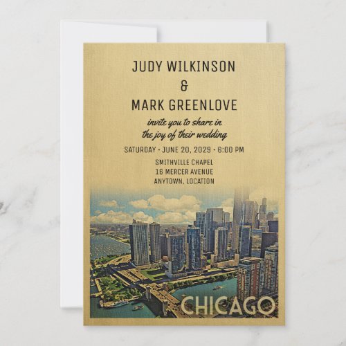 Chicago Wedding Invitation Illinois