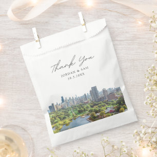 Chicago Wedding Personalized Photo Favor Bag
