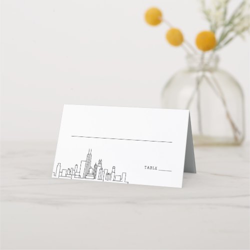 Chicago Wedding  Place Table Name Cards 