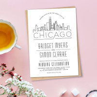 Chicago Wedding | Stylized Skyline Invitation