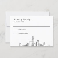 Chicago Wedding | Stylized Skyline RSVP
