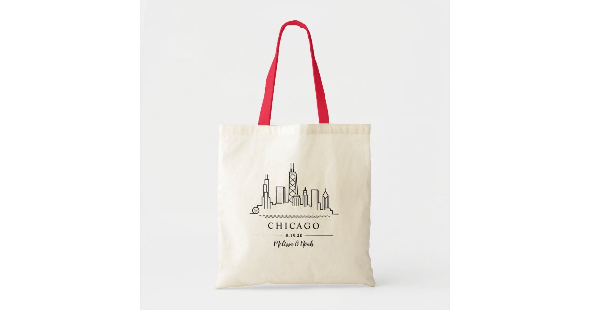 Chicago Cubs Wrigley Field Tote Bag Wedding Welcome Bag 