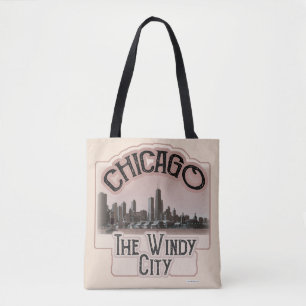 Chicago Windy City Design Epic Tourist Logo Tote Bag