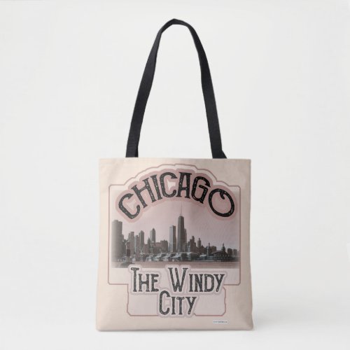 Chicago Windy City Design Epic Tourist Logo  Tote Bag