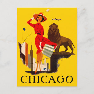 Chicago Windy City Poster Postcard