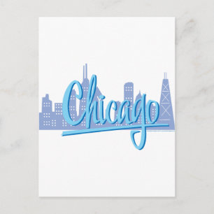 Chicago Windy City Skyline Postcard