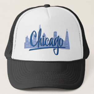 Chicago Windy City Skyline Trucker Hat