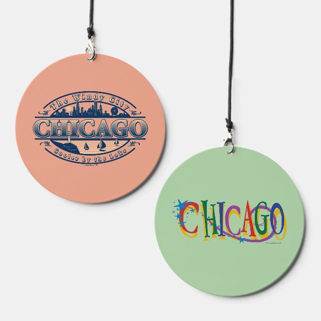 Chicago Windy City Wind Chime (Front & Back)