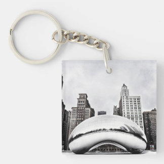 Chicago Winter Bean Keychain