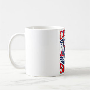 Chicago Winter Football Supporter Cheering In Snow Coffee Mug