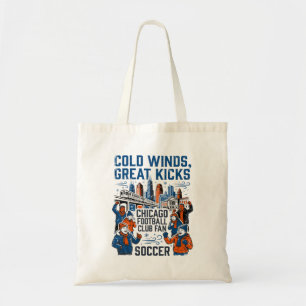 Chicago Winter Match Day Sports Scene Tote Bag
