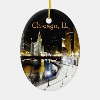 Chicago Winter Ornament by ChordsAndStrings at Zazzle