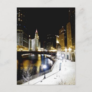 Chicago Winter Postcard by ChordsAndStrings at Zazzle