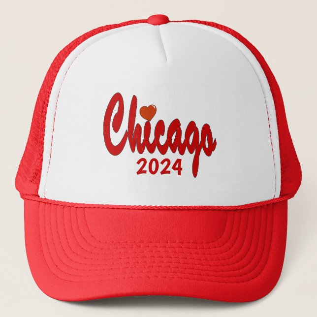 Chicago with a Heart Trucker Hat (Front)