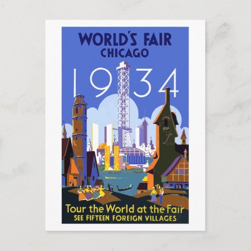Chicago World Exhibition 1934 Postcard