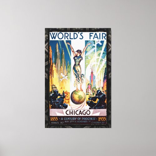 Chicago Worlds Fair 1933 Canvas Print