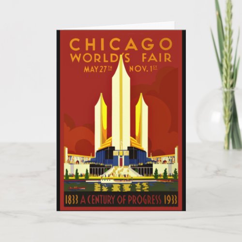 Chicago Worlds Fair 1933 Card