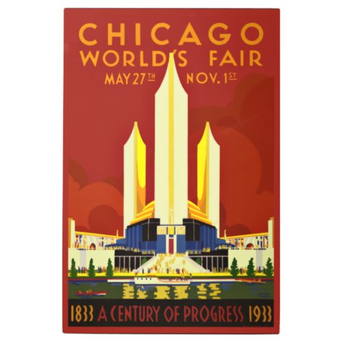 Chicago Worlds Fair 1933 Metal Print