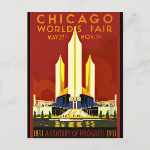 Chicago Worlds Fair 1933 Postcard