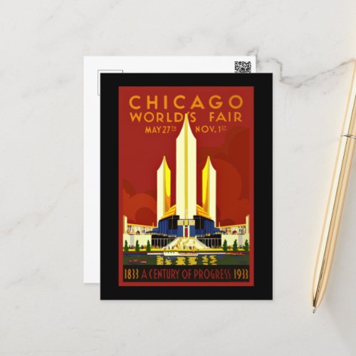 Chicago Worlds Fair 1933 Postcard