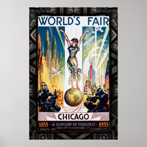 Chicago Worlds Fair 1933 Poster
