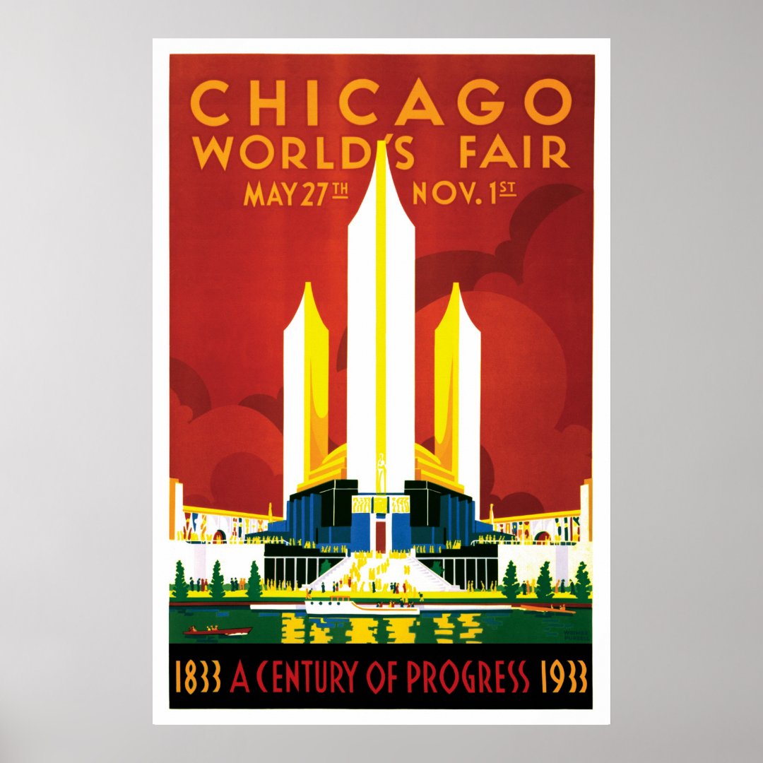 Chicago World's Fair 1933 Poster Zazzle