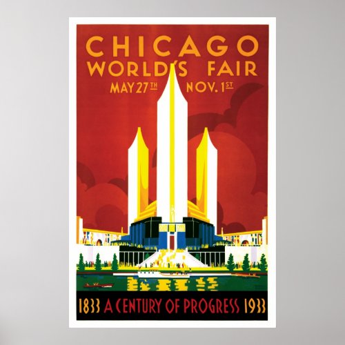 Chicago Worlds Fair 1933 Poster