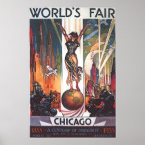 Chicago World's Fair 1933 Vintage Poster