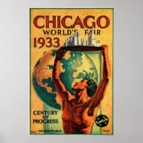 Chicago World's Fair 1933 Vintage Poster