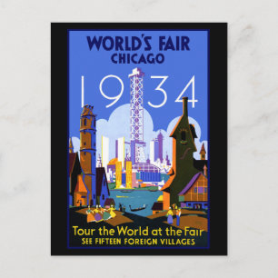 Chicago Worlds Fair 1934 Postcard