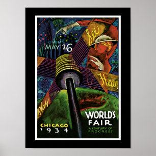 Chicago World's Fair 1934 Poster