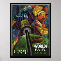 Chicago Worlds Fair 1934  Vintage Print