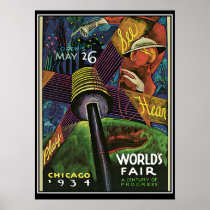 Chicago Worlds Fair 1934  Vintage Print