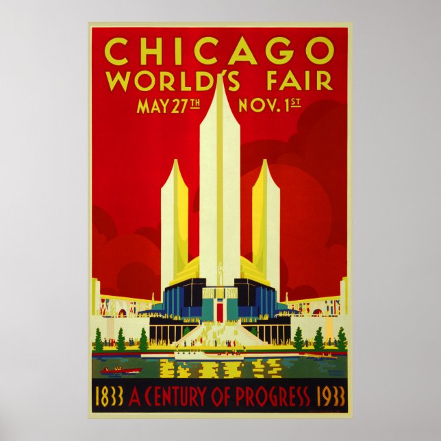Chicago world's fair a century of progress expo poster (Front)