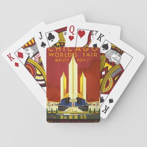 Chicago worlds fair A century of progress Playing Cards