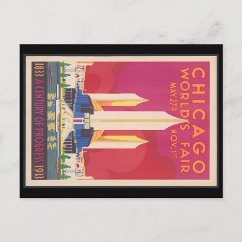 Chicago worlds fair _ A century of progress Postcard