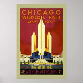 Chicago World's Fair Classic933 Vintage Style Poster