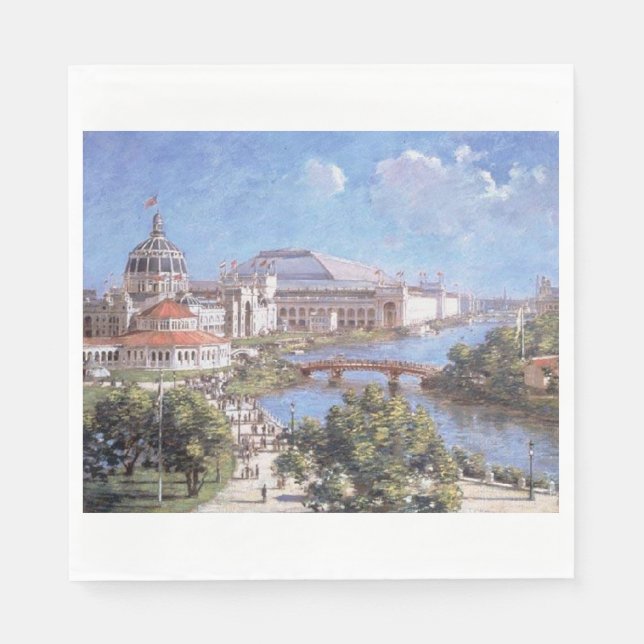 Chicago World's Fair (Columbian Exposition) Napkins (Front)