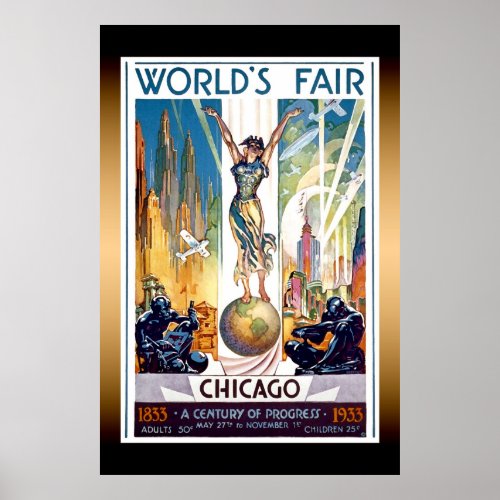 Chicago Worlds Fair Extra Large Poster