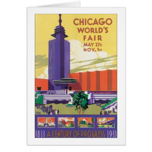 Chicago World's Fair Poster 1933 Cards