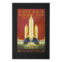 Chicago world's fair retro vintage poster