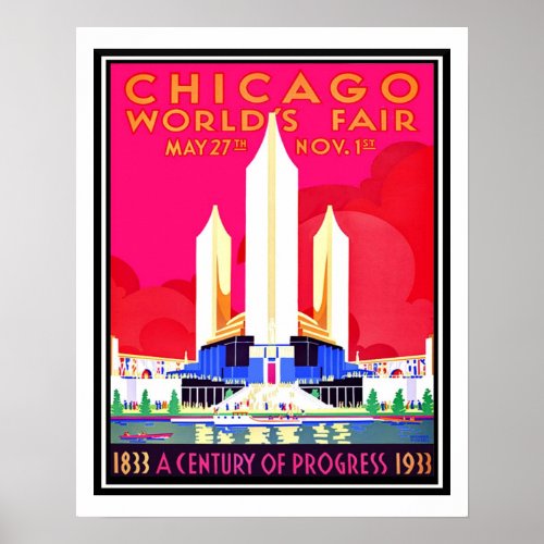 Chicago Worlds Fair Vintage Reproduction