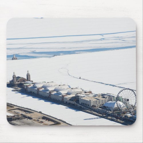 Chicagos Navy Pier In Winter Mouse Pad